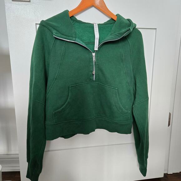 Lululemon XS/S Everglade Green Scuba Oversized 1/2 Zip Hoodie